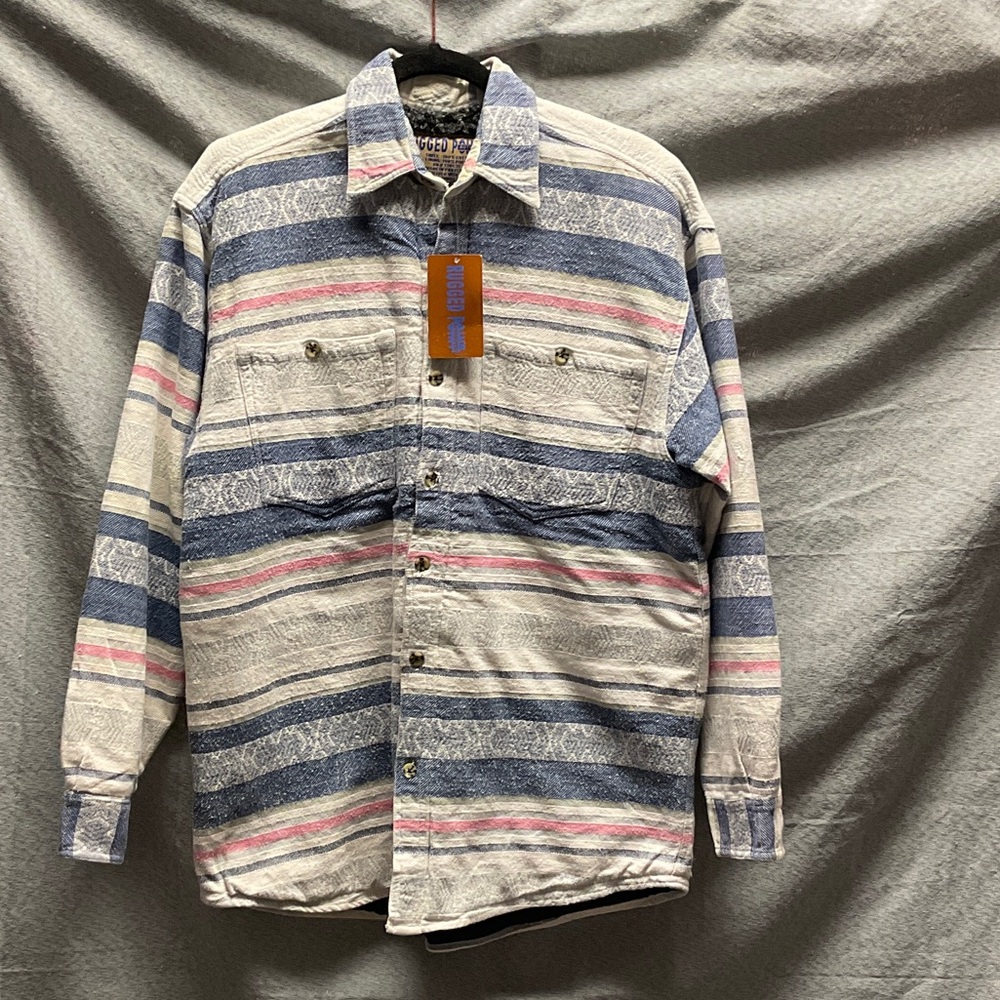 Striped Women's Jacket - Blue, Pink, Gray